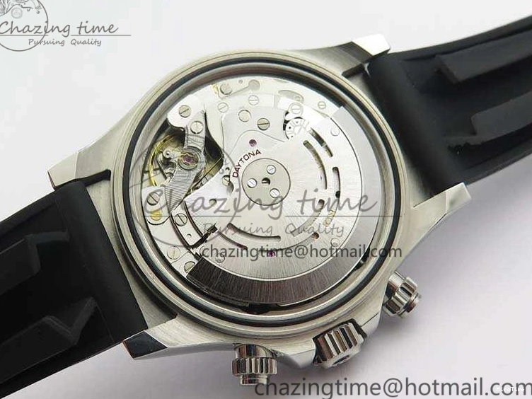 MiroTime 0316 SmartChoice Daytona 116519LN JH Best Edition Black Dial Crystal Markers On Rubber Strap A4130 (Free XS Rubber Strap) 3558